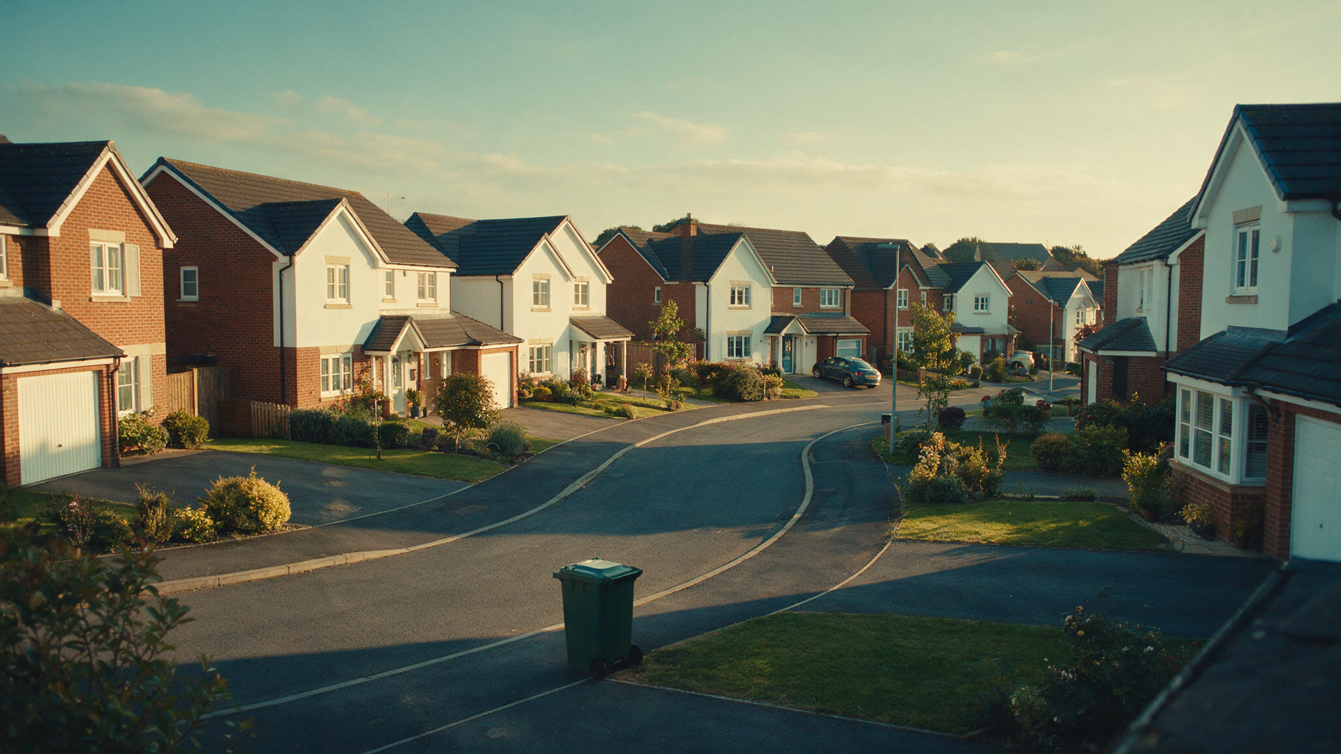A tidy UK suburban neighbourhood